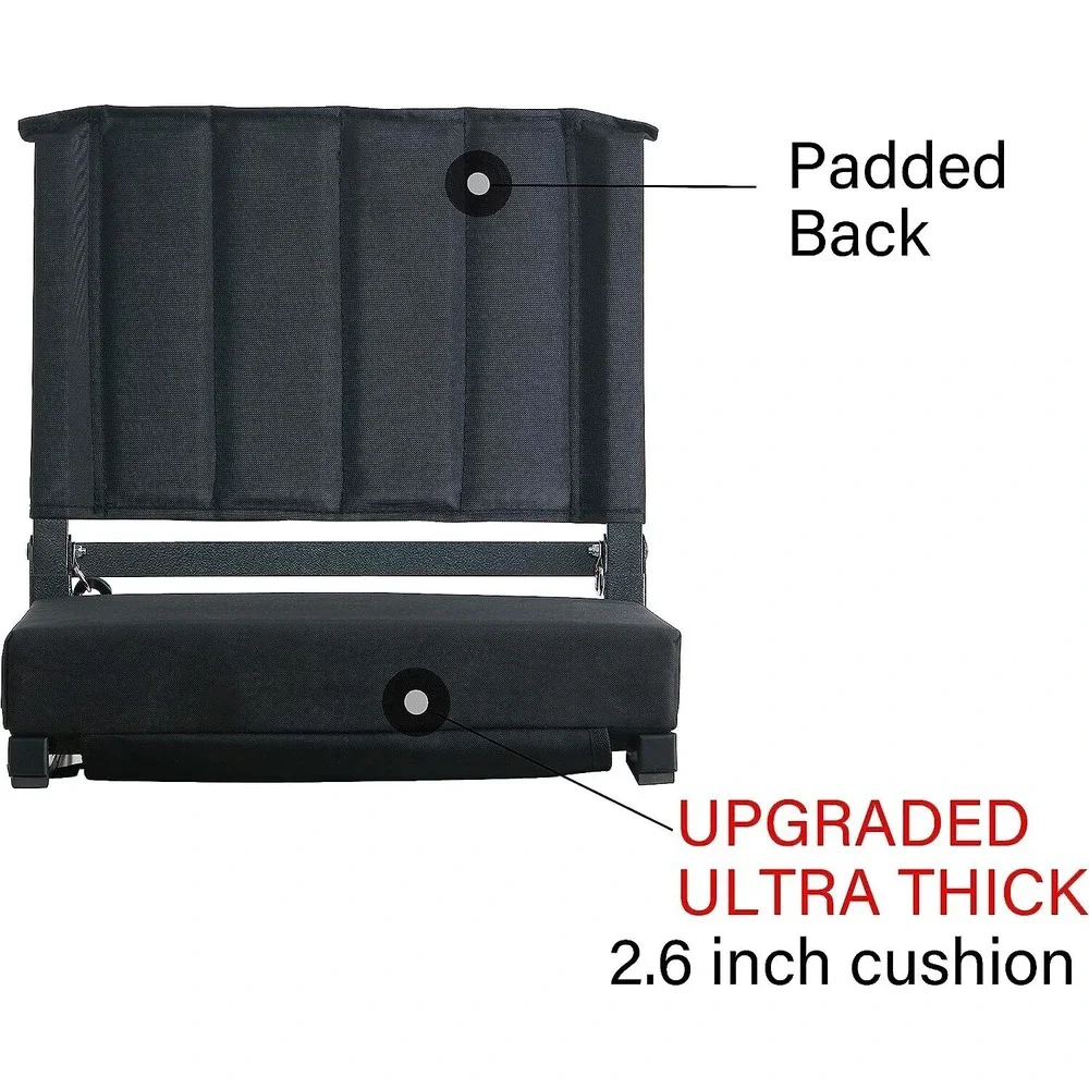 SPORT‎ BEATS Stadium Seat with Back Support Wide Padded Cushion Bleacher Chair